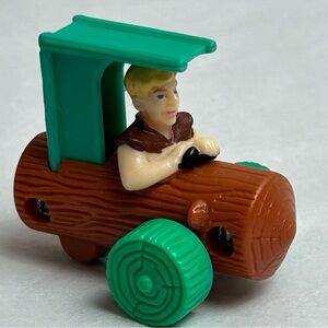 McDonald's Flintstone Brown Log Toy Car
